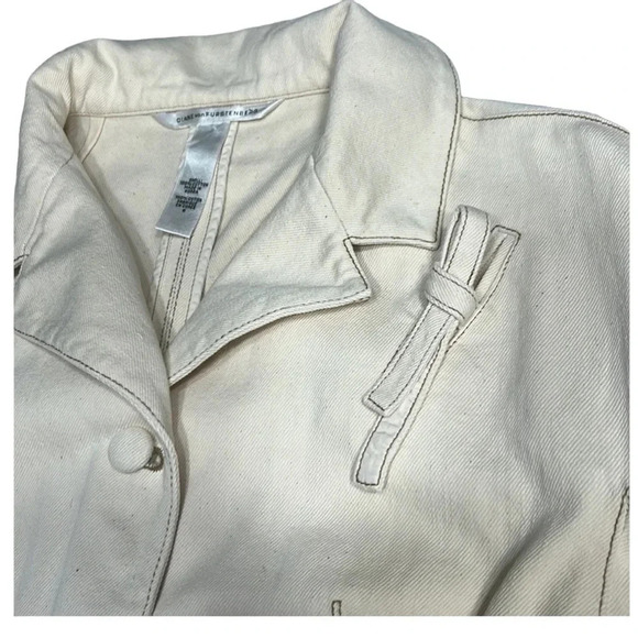 DVF blazer,fitted,cropped,tie ribbon,cream color,cotton,stylish, EC - Picture 13 of 13